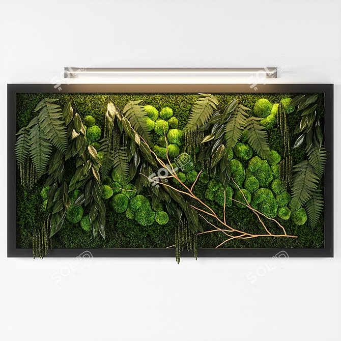 Vibrant Green Panel - 900x500mm 3D model image 1