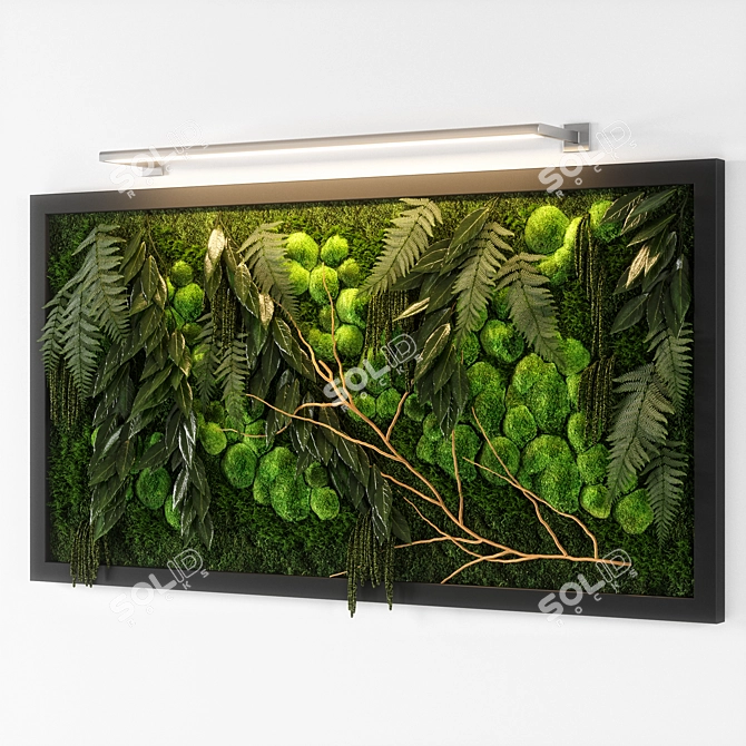 Vibrant Green Panel - 900x500mm 3D model image 4