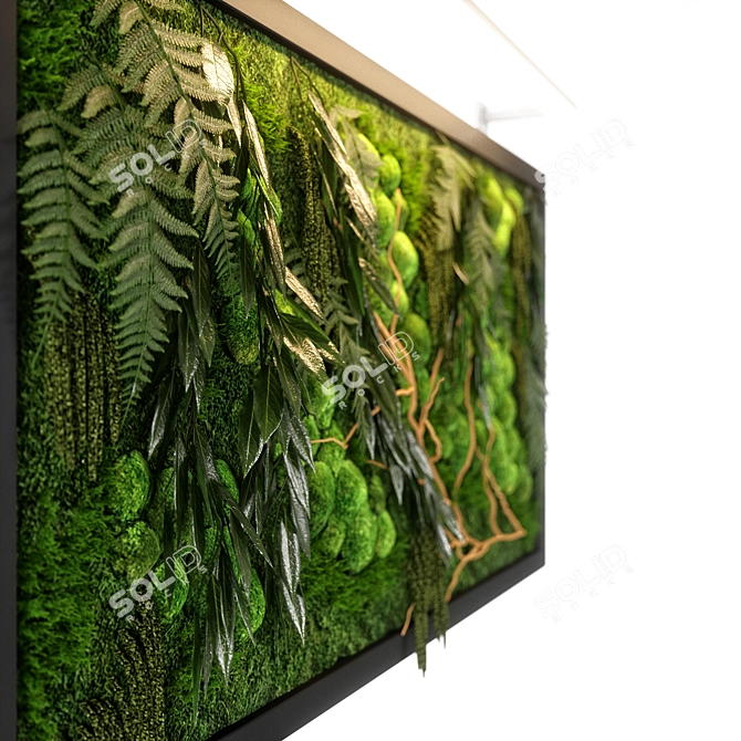 Vibrant Green Panel - 900x500mm 3D model image 6