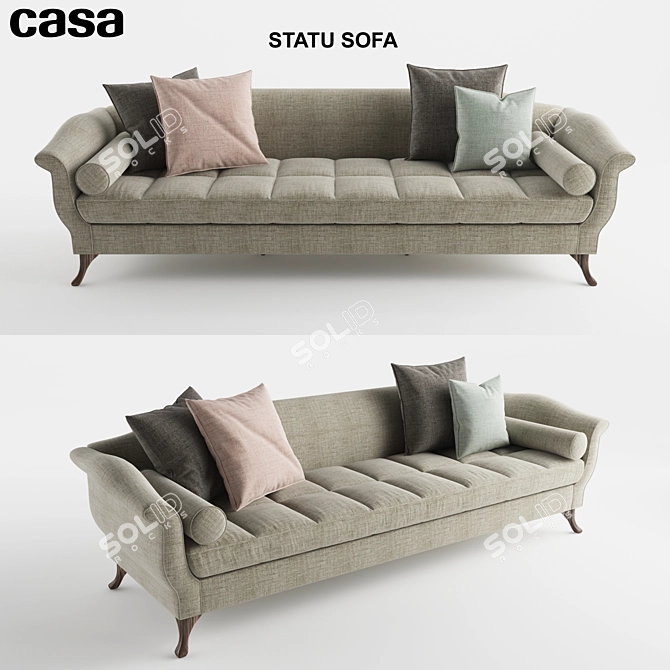 Casa Comfort Sofa 3D model image 1