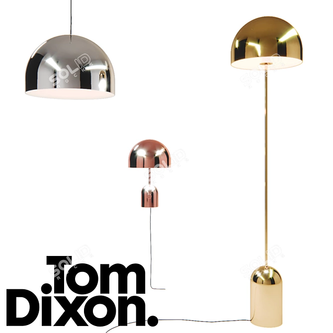 Tom Dixon Bell Lamp Collection: Exquisite Lighting with Multiple Colors 3D model image 1