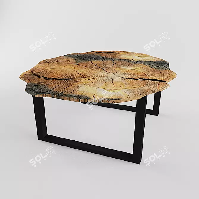 Modern Round Table 3D model image 1