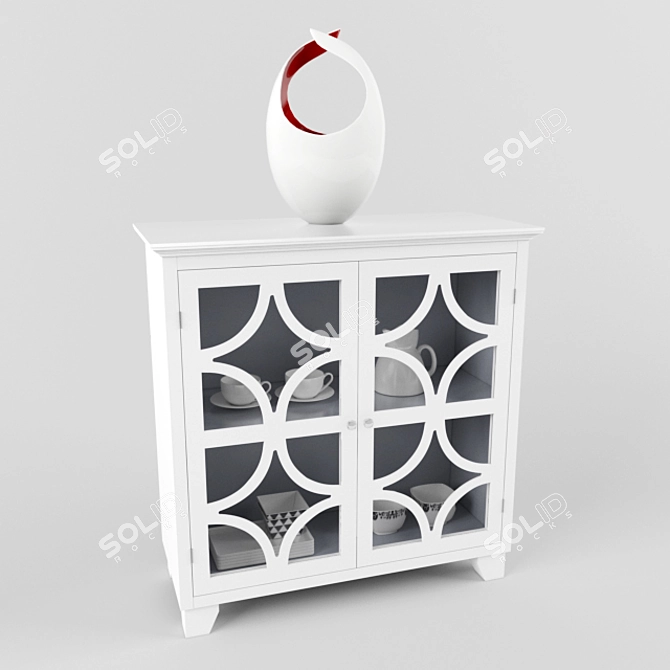 Modern Storage Solution: Centeno 2 Door Cabinet 3D model image 1