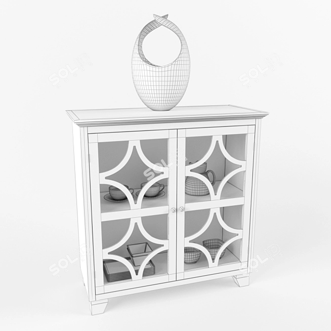 Modern Storage Solution: Centeno 2 Door Cabinet 3D model image 2