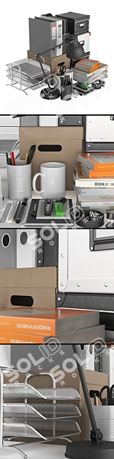 Creative Office Essentials Set 3D model image 2