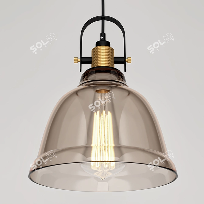 Modern European Suspension Light 3D model image 2