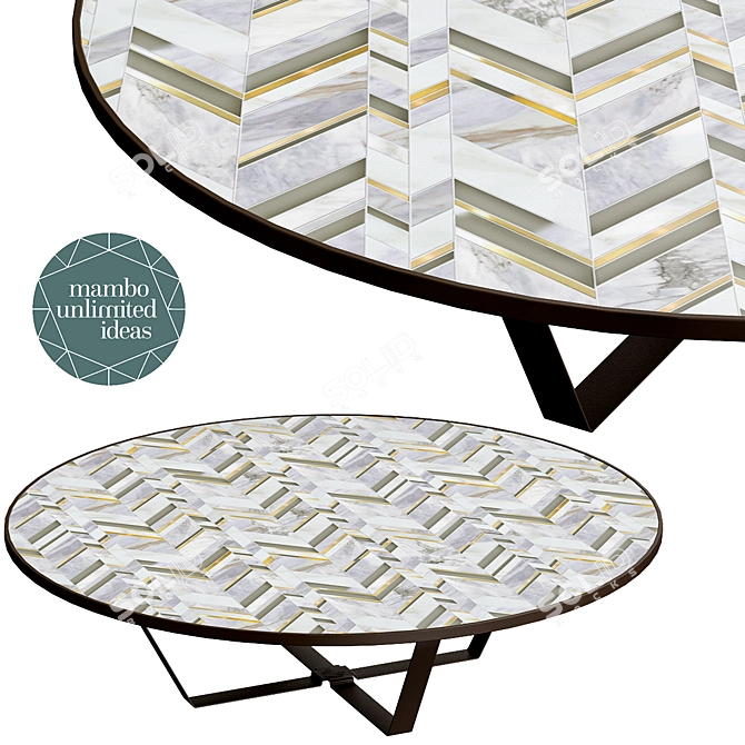 Caldas Tiles: Elegant Table Accent 3D model image 1