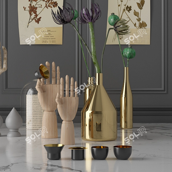 SKULTUNA 1607 Decorative Set: Timeless Elegance 3D model image 2