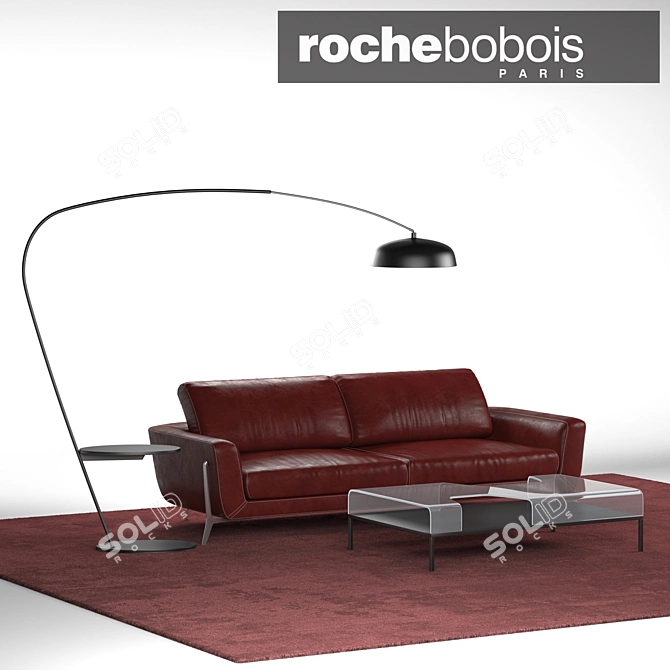 Modern Allusion 3-Seat Sofa 3D model image 1