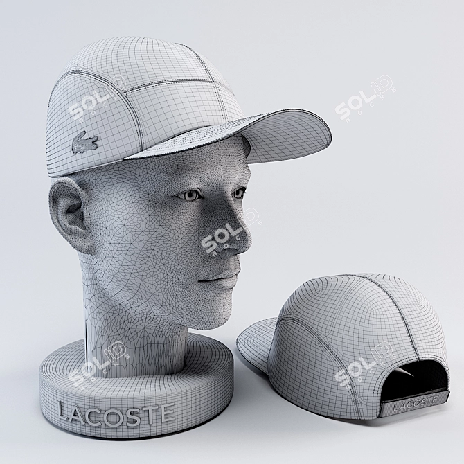 LACOSTE Men's Cap | Stylish Headwear for Fashionable Gentlemen 3D model image 2