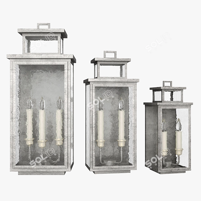 Elegant Wiltshire Art Lamp 3D model image 1