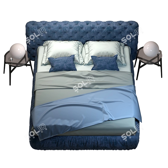 Chantal Basso Bed by Tomasella: Sleek Elegance 3D model image 2