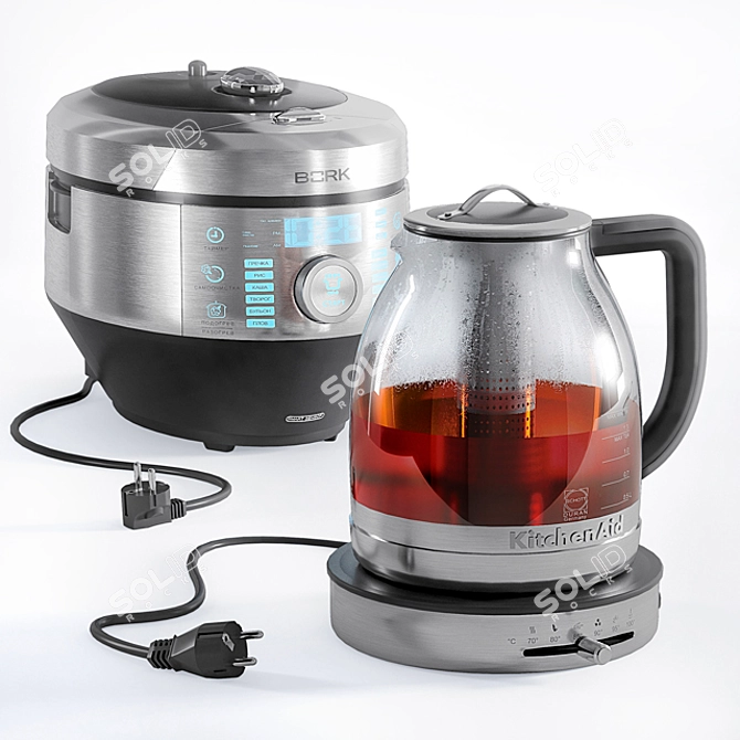 Bork U800 Multicooker & KitchenAid Electric Kettle 3D model image 1