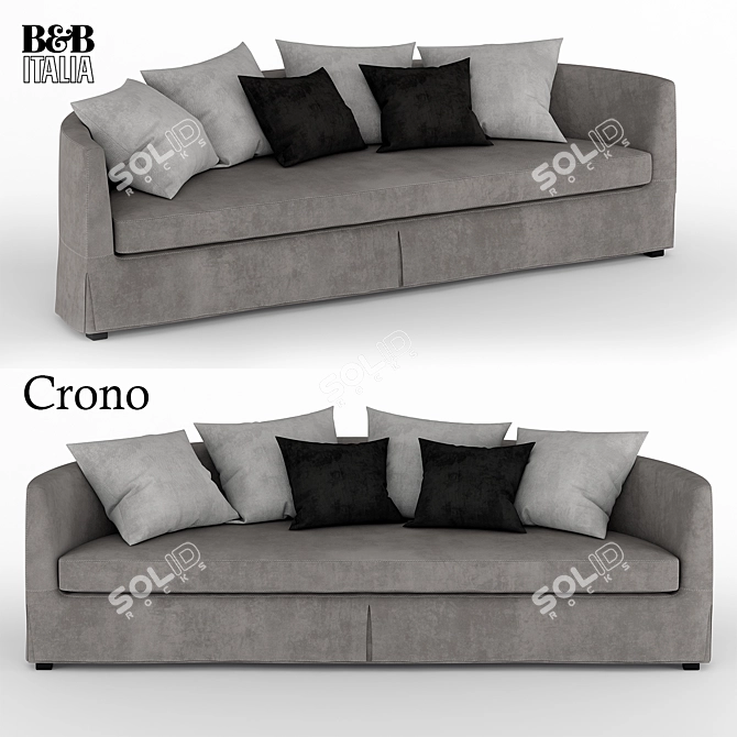 Modern Crono B&B Sofa: Elegant Comfort 3D model image 1