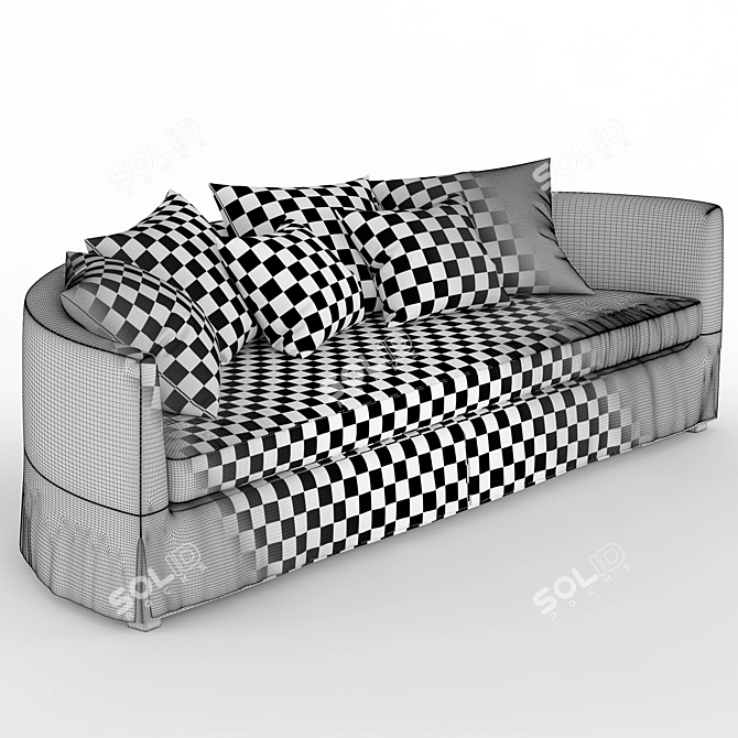 Modern Crono B&B Sofa: Elegant Comfort 3D model image 3
