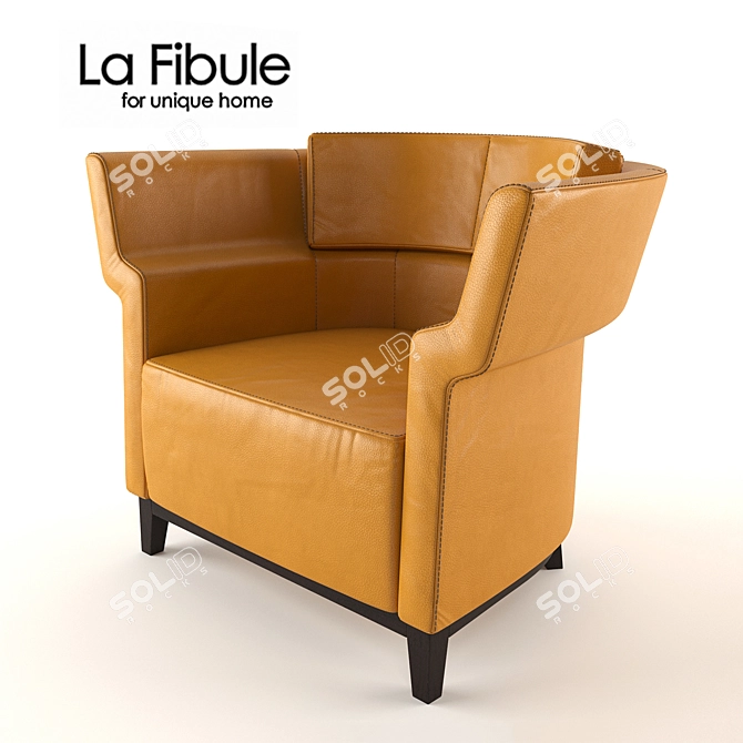 Title: Hemingway Turbosmooth Armchair 3D model image 1