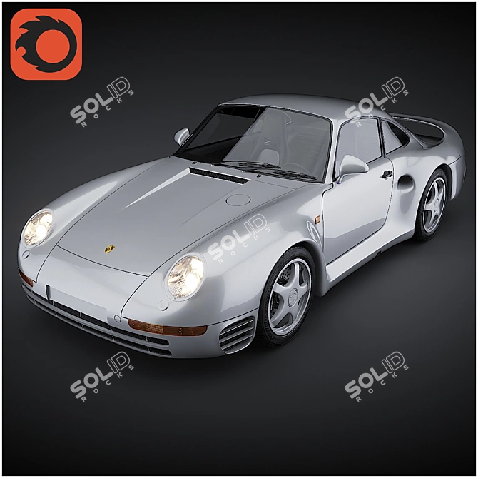 Precision Performance: Porsche 959 3D model image 1