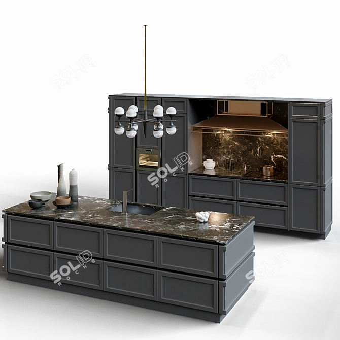 Snaidero Frame: Stylish Kitchen Solution 3D model image 1