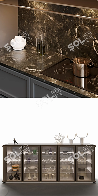 Snaidero Frame: Stylish Kitchen Solution 3D model image 2