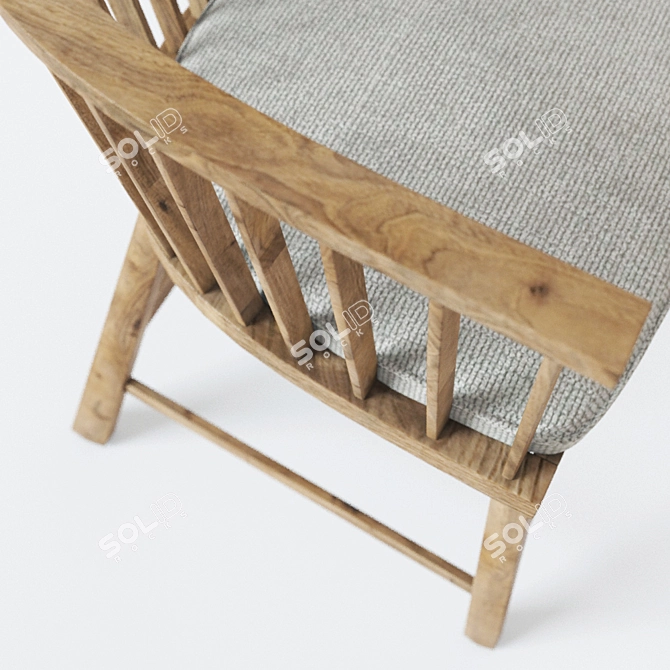 Elegant Kensa Wood Chair 3D model image 3