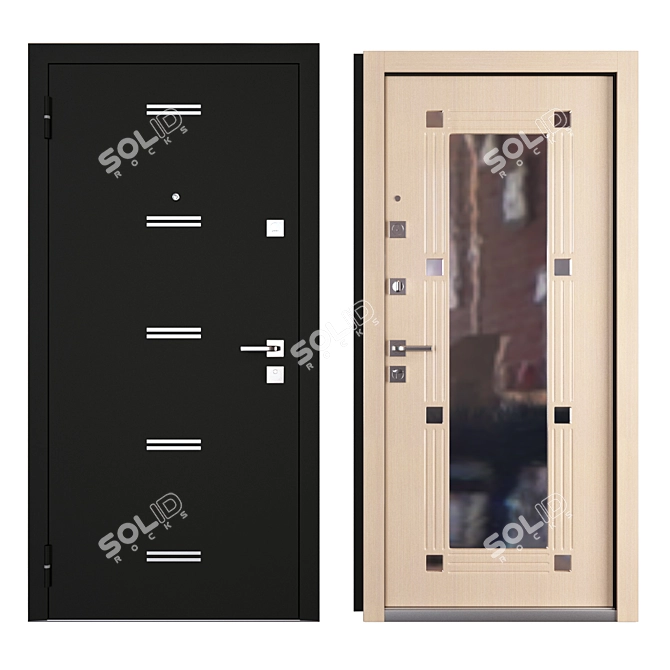Monarh Entrance Metal Door 3D model image 3
