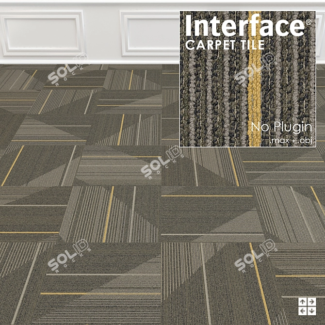 Detours Texture Carpet Tile 3D model image 2