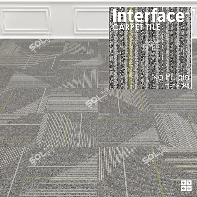 Detours Texture Carpet Tile 3D model image 3