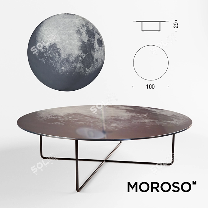 Diesel Mirror Glass Top Table 3D model image 1