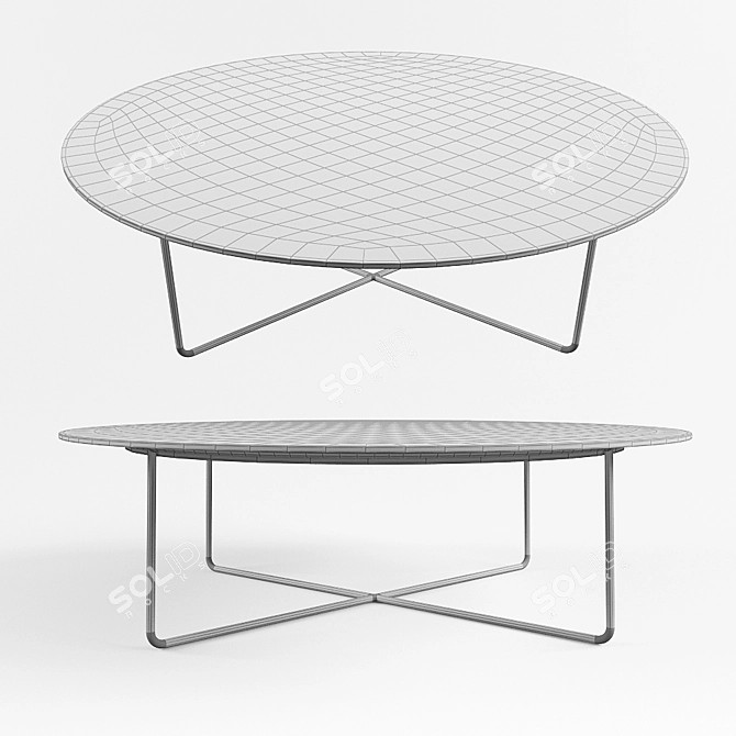 Diesel Mirror Glass Top Table 3D model image 2