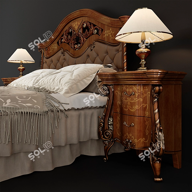 Luxury Italian Bedroom Set by Signorini & Coco 3D model image 2