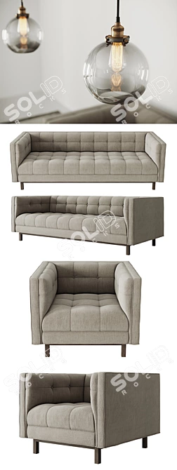 Cora Madison Sofa Set 3D model image 2