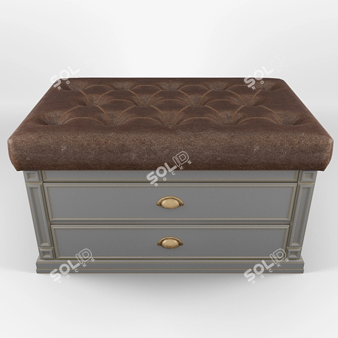 Versatile Hallway Banquette with Drawers 3D model image 2