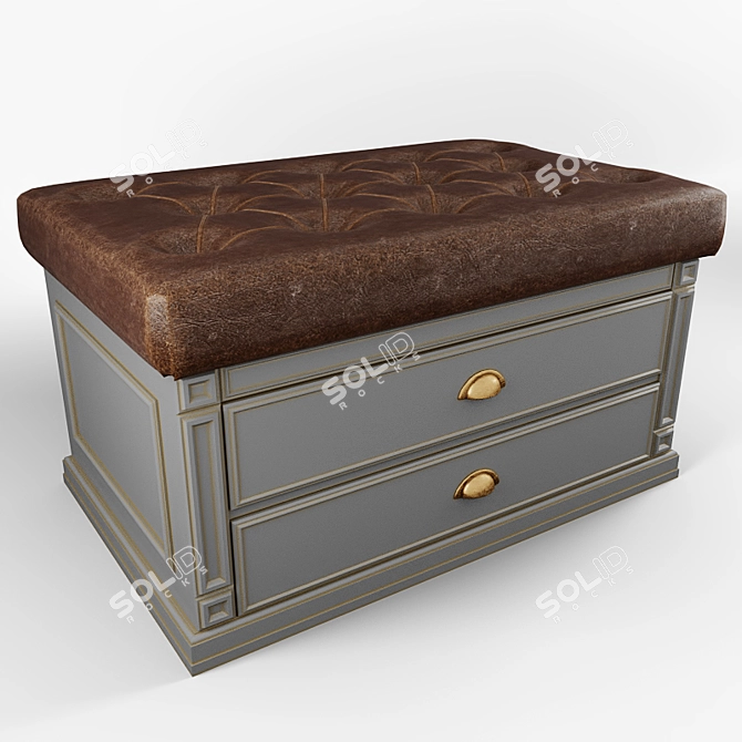 Versatile Hallway Banquette with Drawers 3D model image 6