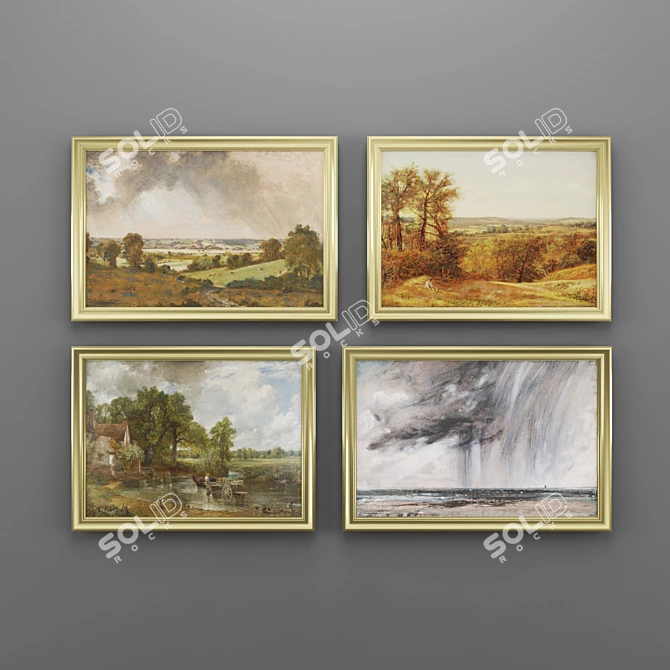 Art Gallery Collection: Set of Paintings 3D model image 2
