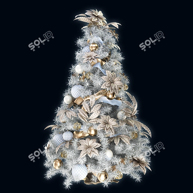 Spectacular Christmas Tree: 2010mm Height, 1250mm Diameter 3D model image 1
