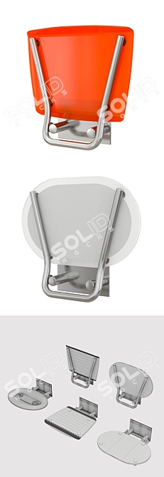 OVO Shower Seat: Practical & Elegant 3D model image 3