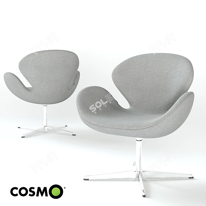 Swan Armchair by Cosmo 3D model image 1