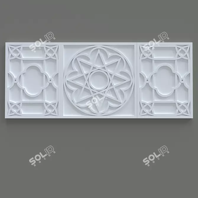 Modular Gypsum Panels: Afrosiab 3D model image 1