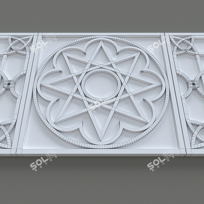 Modular Gypsum Panels: Afrosiab 3D model image 2