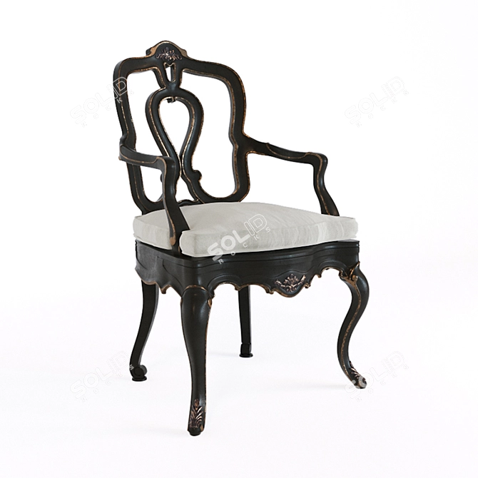 Elegant Danielli Chair: Stylish, Functional, and Timeless 3D model image 1