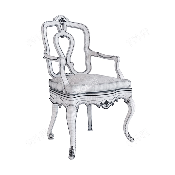 Elegant Danielli Chair: Stylish, Functional, and Timeless 3D model image 2