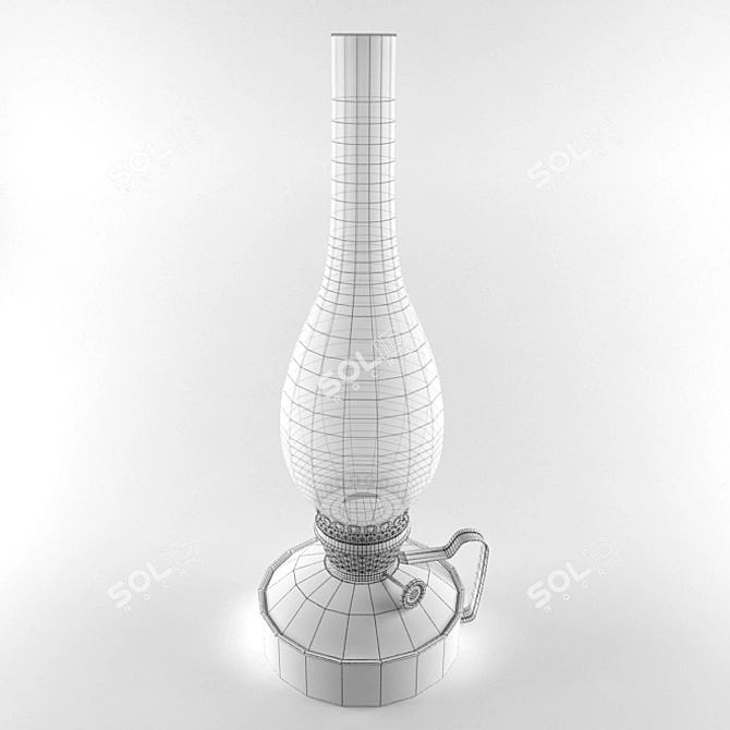 Vintage Kerosene Lamp - Authentic Illumination 3D model image 3