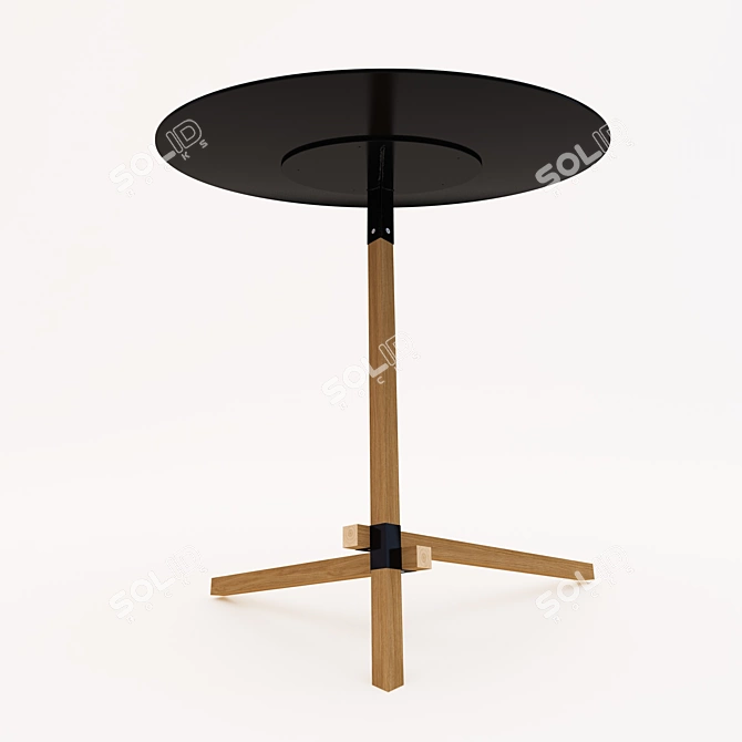 Sleek Steel Side Table by Keiji Ashizawa 3D model image 1