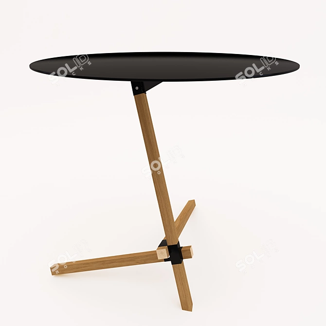 Sleek Steel Side Table by Keiji Ashizawa 3D model image 3