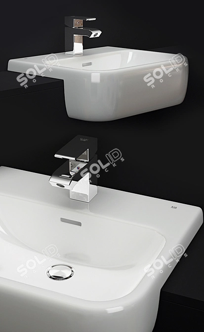 RAK Metropolitan Recessed Washbasin 3D model image 2