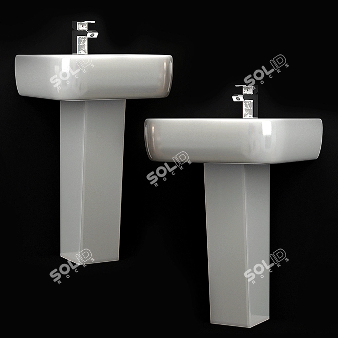 Modern RAK Metropolitan Washbasins 3D model image 2