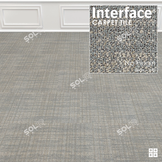 Contemplation Carpet Tile: High-Res Textures, Versatile Configurations 3D model image 2