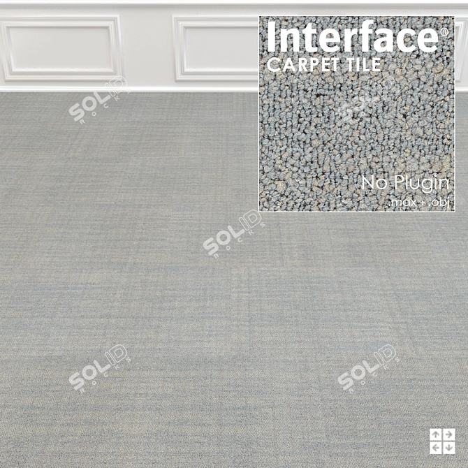 Contemplation Carpet Tile: High-Res Textures, Versatile Configurations 3D model image 3