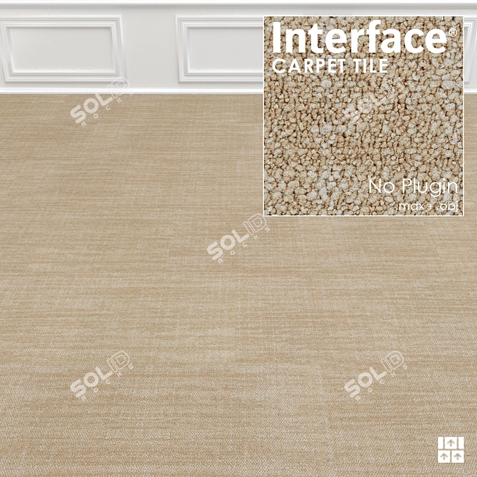 Contemplation Texture: 3-Color Carpet Tile 3D model image 2
