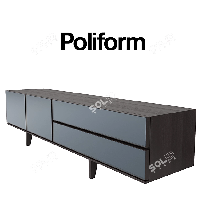 Poliform Pandora: Stylish Comod and Wardrobe Set 3D model image 2